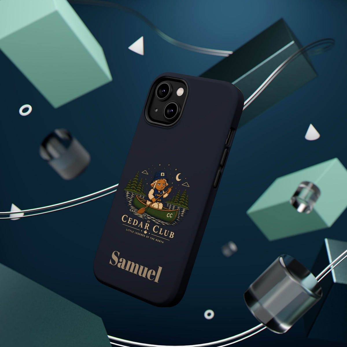Personalized Canoeing Sheep Phone Case — Magnetic Impact-Resistant