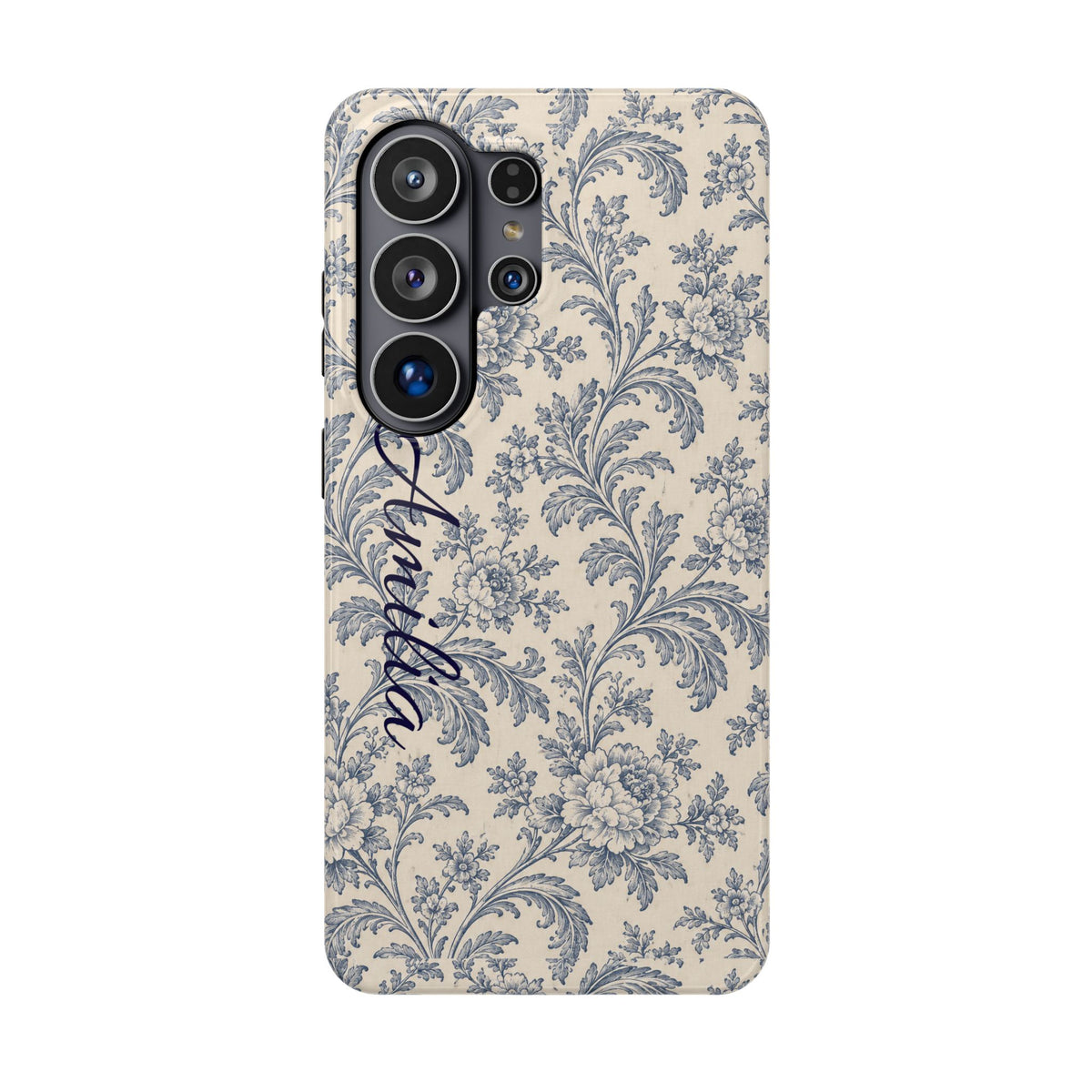 Vintage Floral Magnetic Phone Case — Personalized Name Option