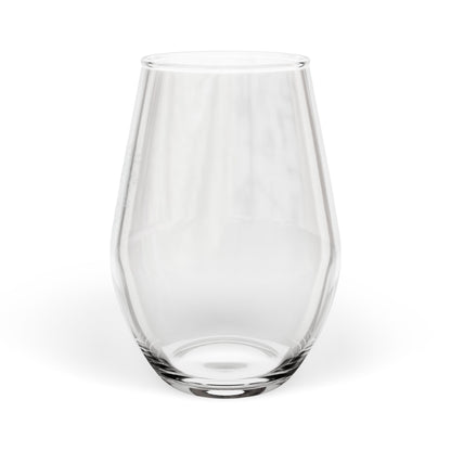 Engraved Monogram Stemless Wine Glass — 11.5 oz Personalized Gift