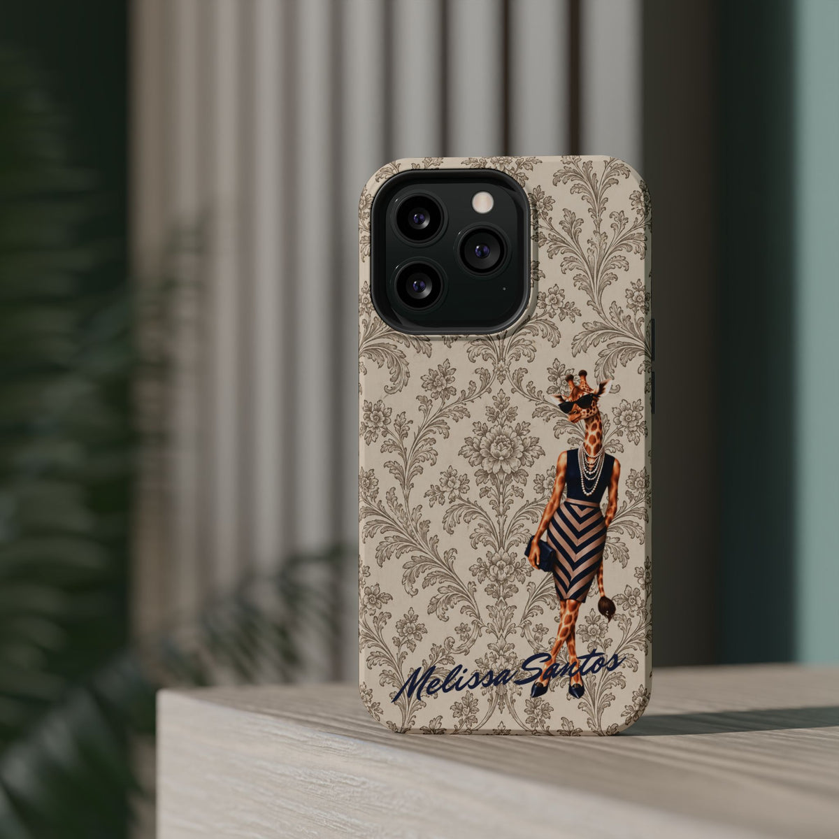 Personalized Giraffe Phone Case — Leopard Print Magnetic Impact-Resistant