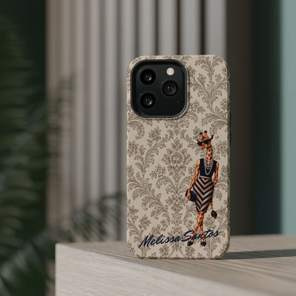 Personalized Giraffe Phone Case — Leopard Print Magnetic Impact-Resistant