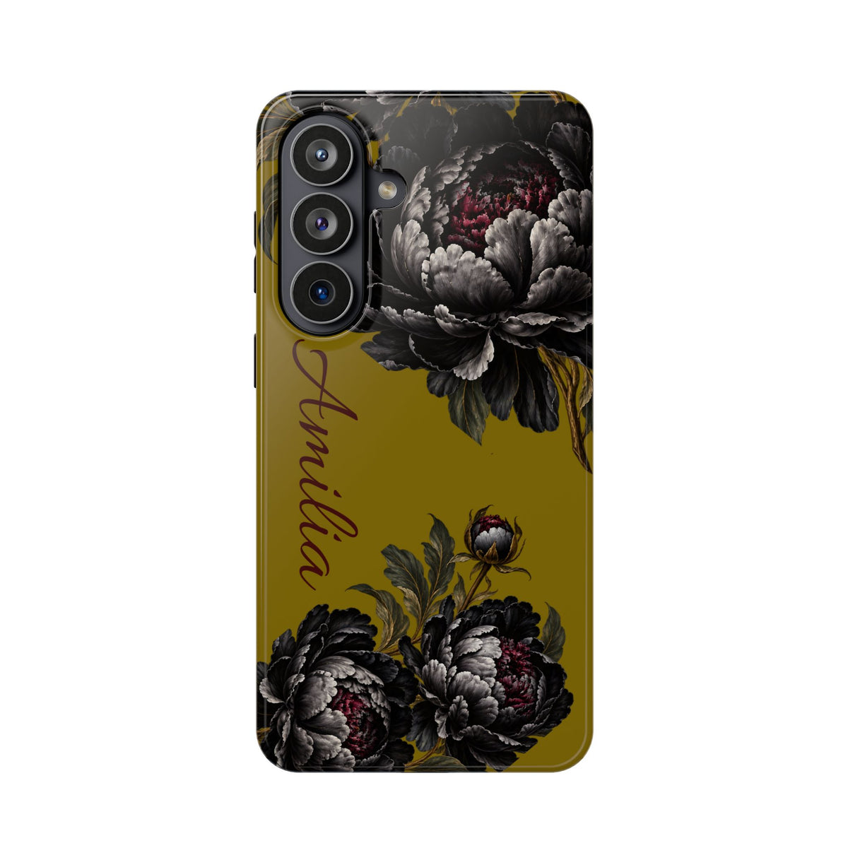 Floral Monogram Magnetic Phone Case — Personalized Impact-Resistant Cover