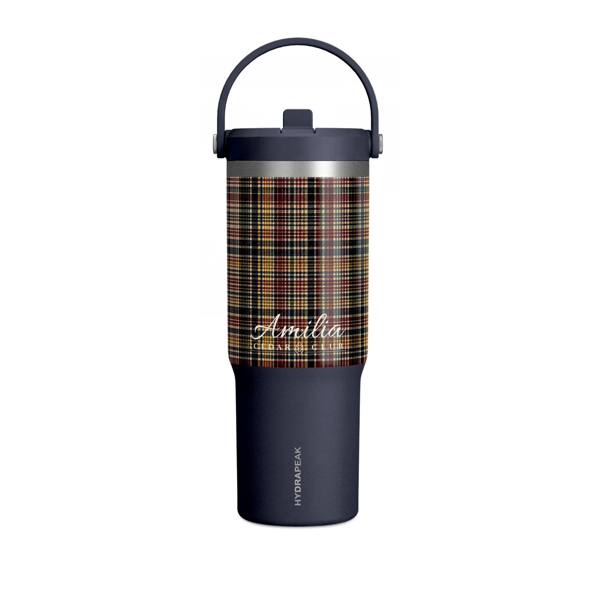 Plaid 32oz Nomad Tumbler — Insulated Travel Mug with Personalized Script