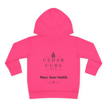 Toddler Hoodie — 'Little Legends' Campfire Design | Cedar Cubs Personalized Pullover
