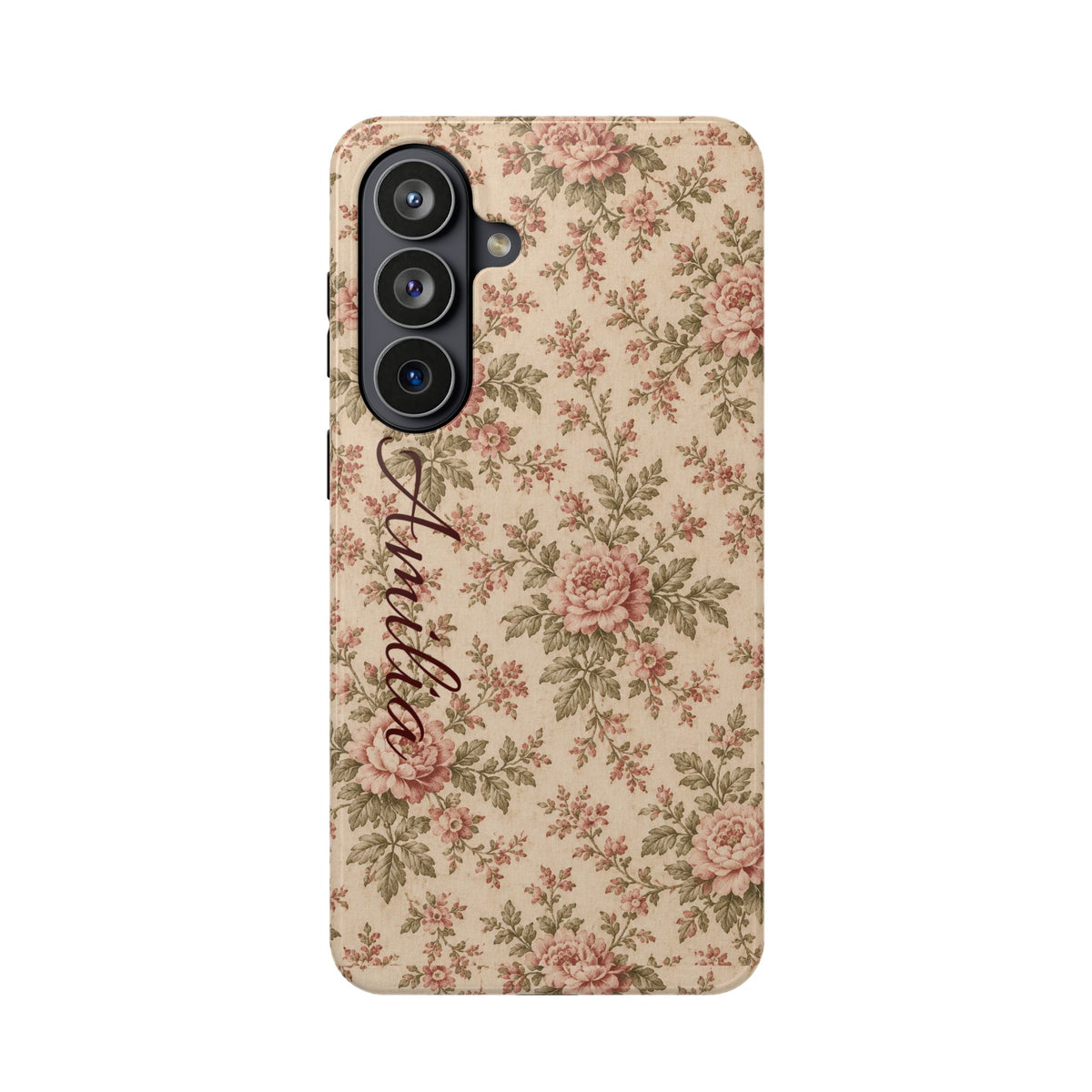 Floral Vintage Rose Magnetic Phone Case — Personalized Option