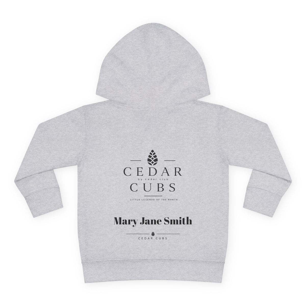 Toddler Hoodie — 'Little Legends' Campfire Design | Cedar Cubs Personalized Pullover