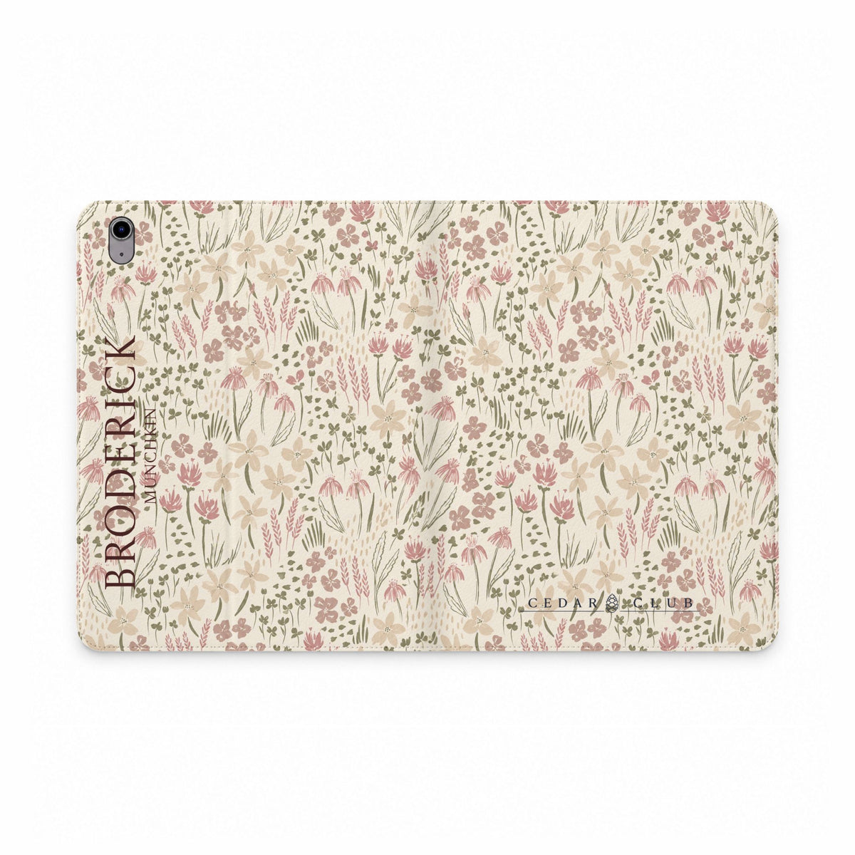 Floral Meadow Tablet Folio Case — Personalized Name Option