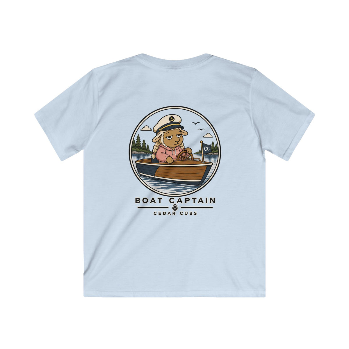 Boat Captain Sheep Kids T-shirt