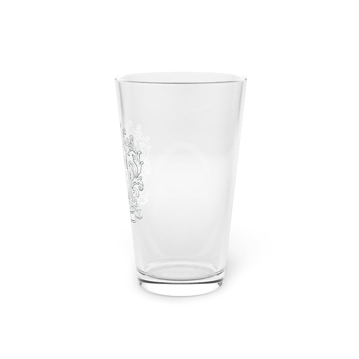 Monogram Pint Glass – 16oz Large Crest Beer Glass
