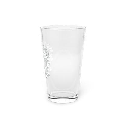 Monogram Pint Glass – 16oz Large Crest Beer Glass