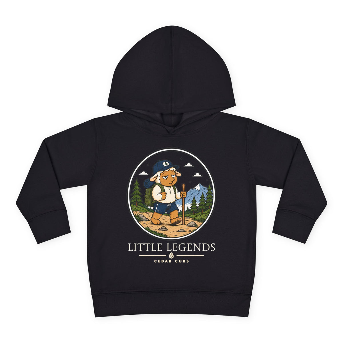 Toddler Hoodie — 'Little Legends' Hiker Design | Cedar Cubs Personalized Pullover