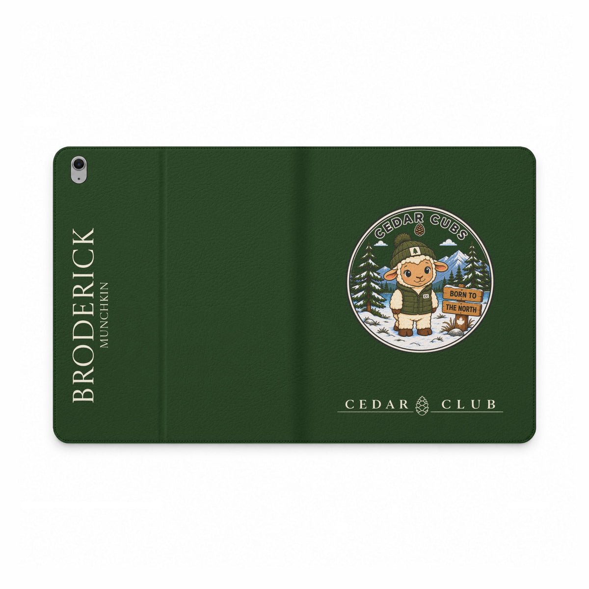 Personalized Tablet Folio Case — Cedar Cubs 'Born to the North'