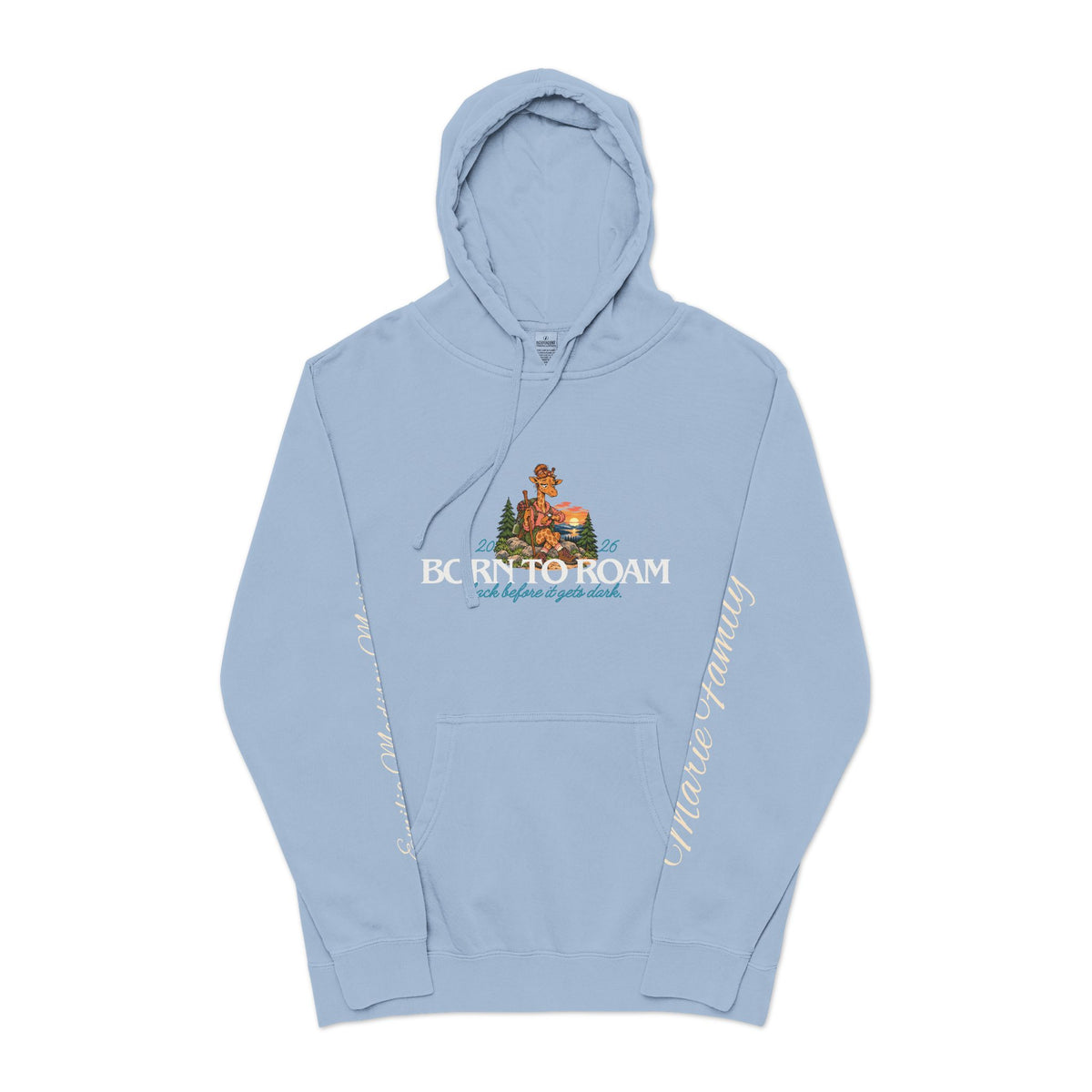 Cedar Club Hoodie — 'Born to Roam' Pigment-Dyed Outdoor Pullover