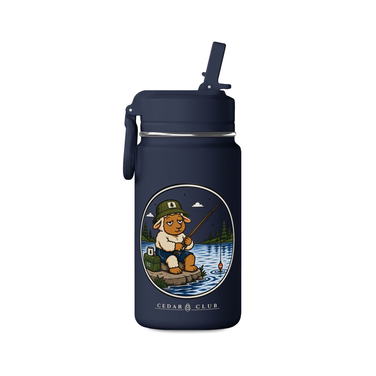 Fisher Sheep Mini Water Bottle — 14oz Kids/Travel Bottle