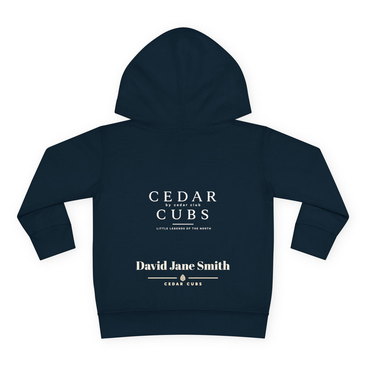 Toddler Hoodie — 'Little Legends' Hiker Design | Cedar Cubs Personalized Pullover