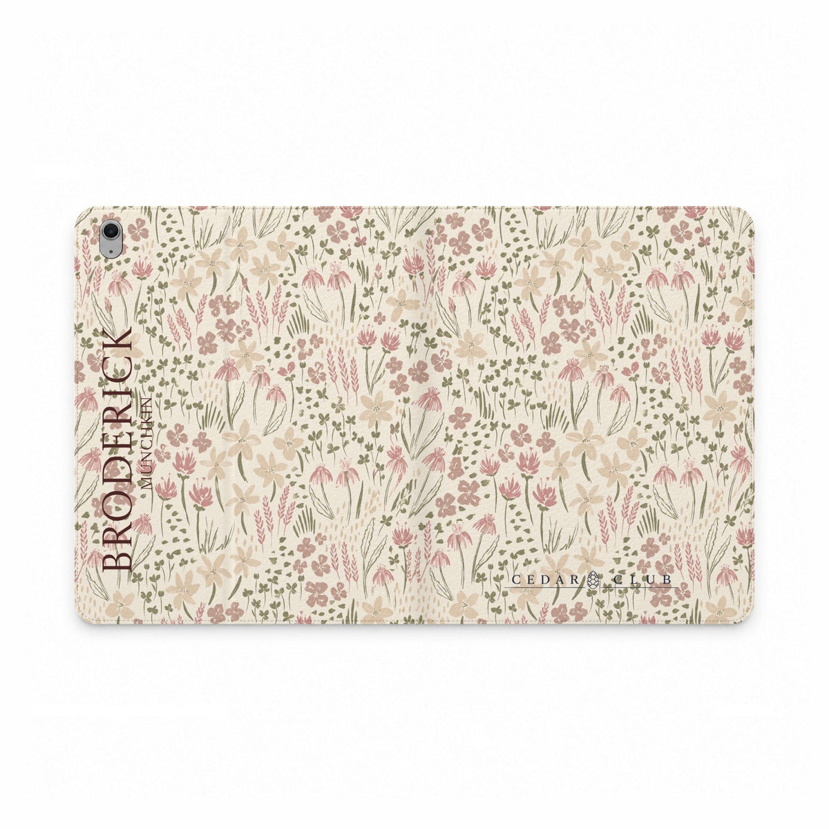 Floral Meadow Tablet Folio Case — Personalized Name Option