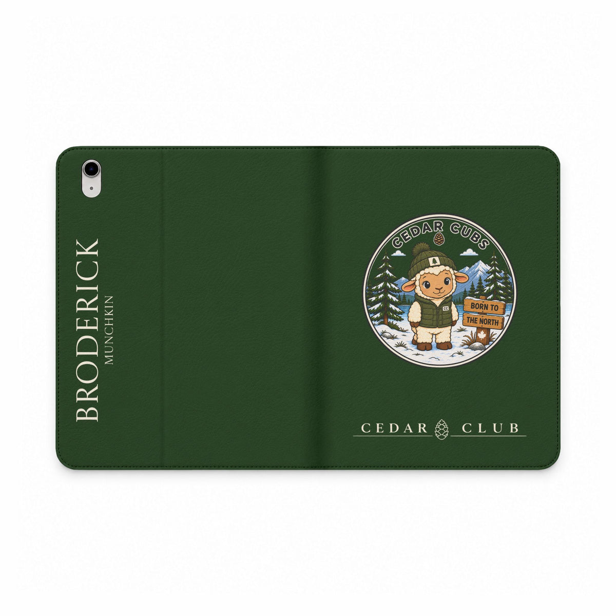 Personalized Tablet Folio Case — Cedar Cubs 'Born to the North'