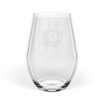 Engraved Monogram Stemless Wine Glass — 11.5 oz Personalized Gift