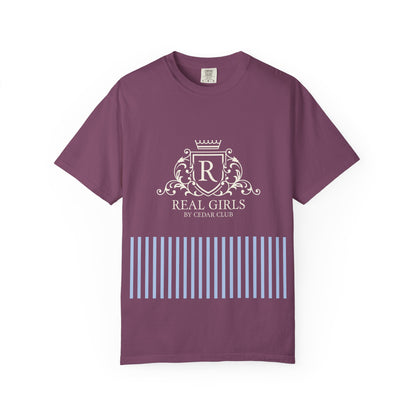 Blue Stripe Crest Graphic T-Shirt