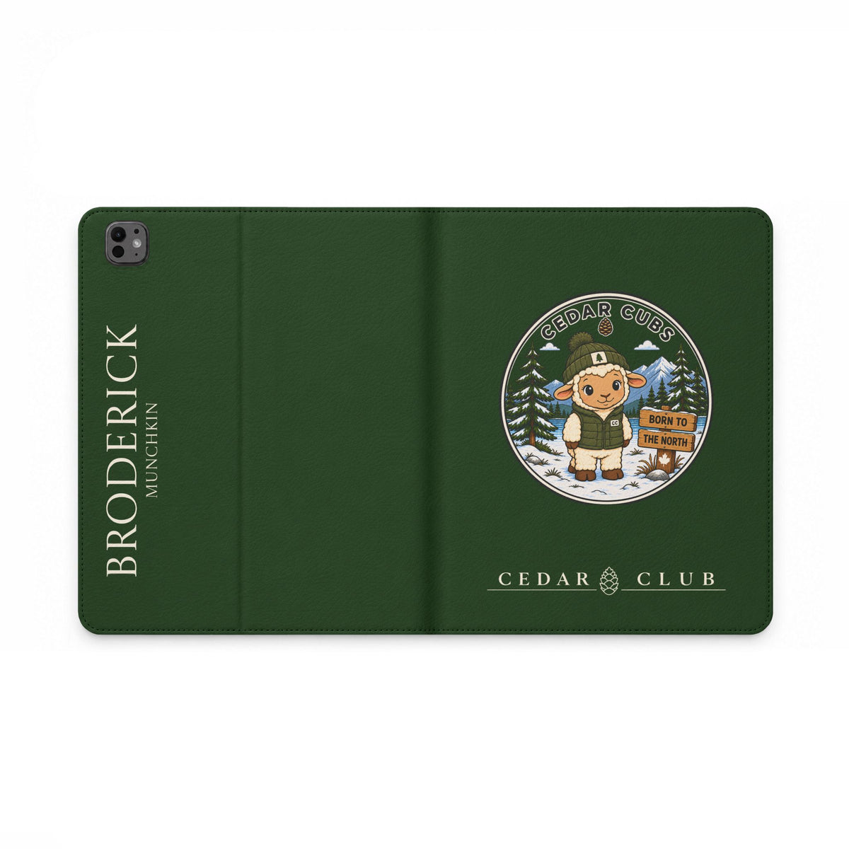 Personalized Tablet Folio Case — Cedar Cubs 'Born to the North'