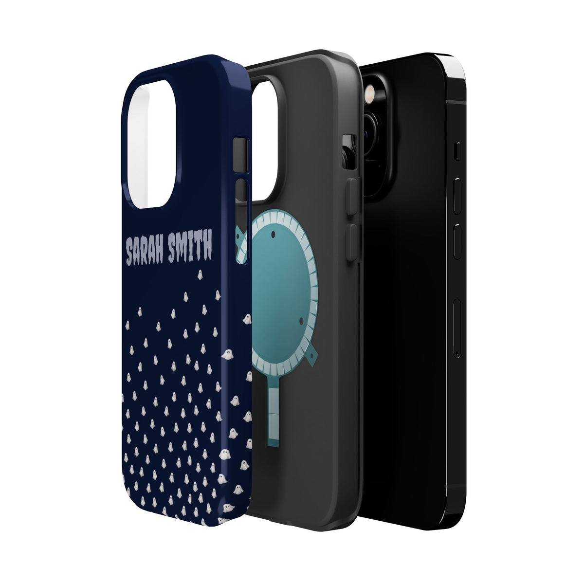Halloween Ghost Magnetic Impact Phone Case — Custom Name