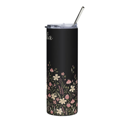 Floral Personalized 20oz Stainless Steel Tumbler