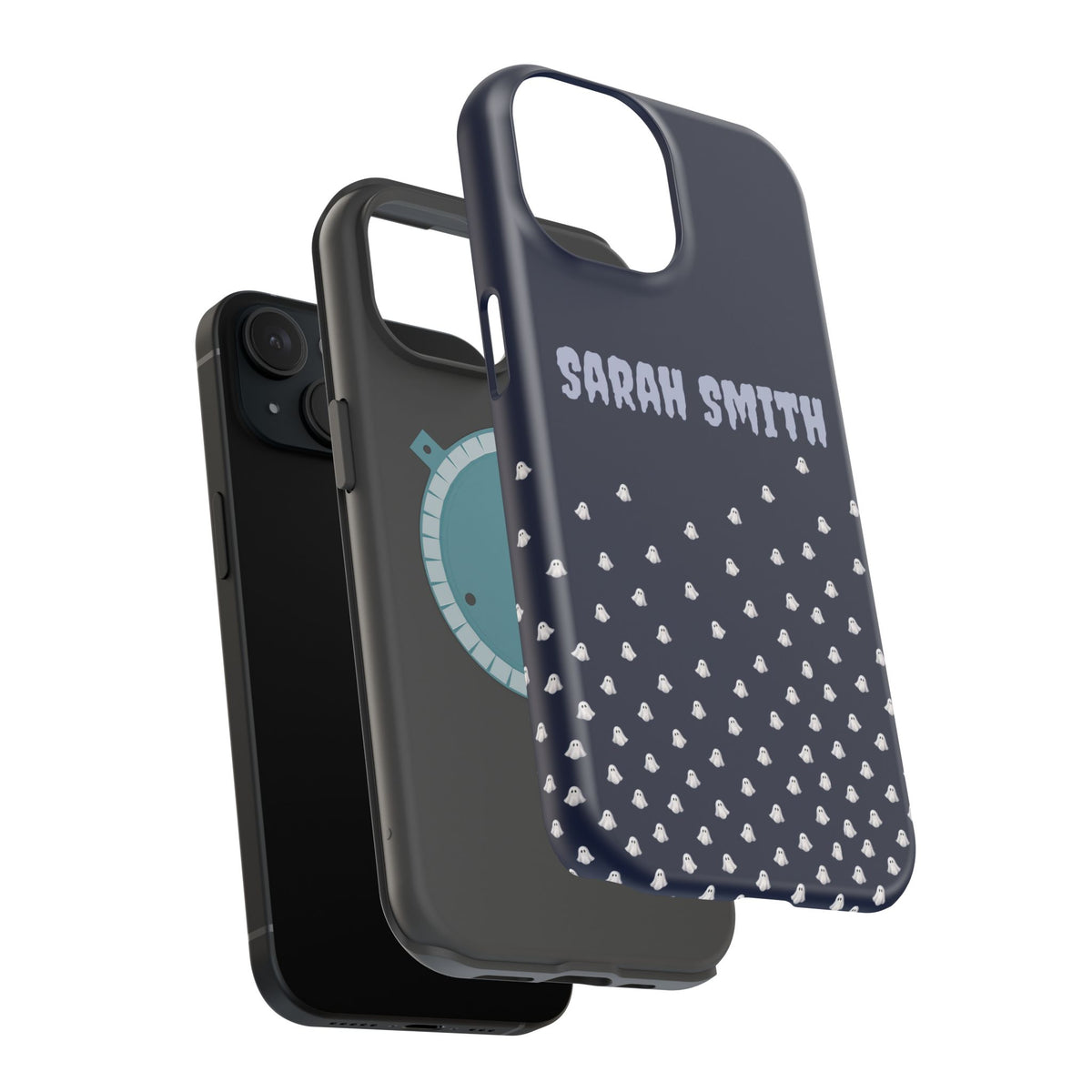 Halloween Ghost Magnetic Impact Phone Case — Custom Name