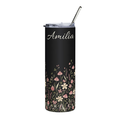 Floral Personalized 20oz Stainless Steel Tumbler
