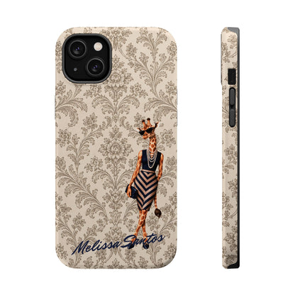 Personalized Giraffe Phone Case — Leopard Print Magnetic Impact-Resistant