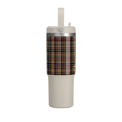 Plaid 32oz Nomad Tumbler — Insulated Travel Mug with Personalized Script