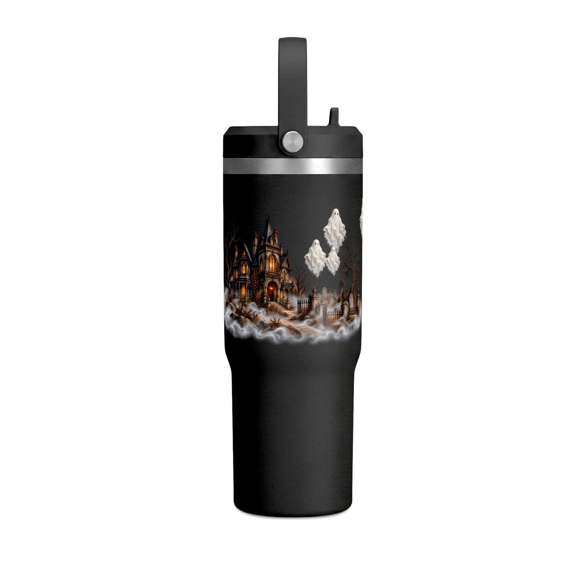 Halloween Ghost Haunted House 32oz Travel Tumbler