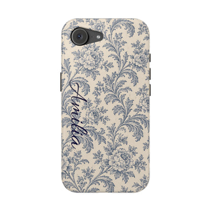 Vintage Floral Magnetic Phone Case — Personalized Name Option