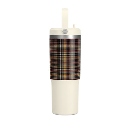 Plaid 32oz Nomad Tumbler — Insulated Travel Mug with Personalized Script