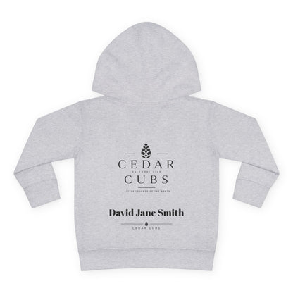 Toddler Hoodie — 'Little Legends' Dock Jump Design | Cedar Cubs Personalized Pullover