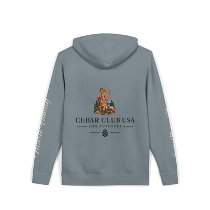 Cedar Club Hoodie — 'Wilderness Ready' Pigment-Dyed Outdoor Pullover
