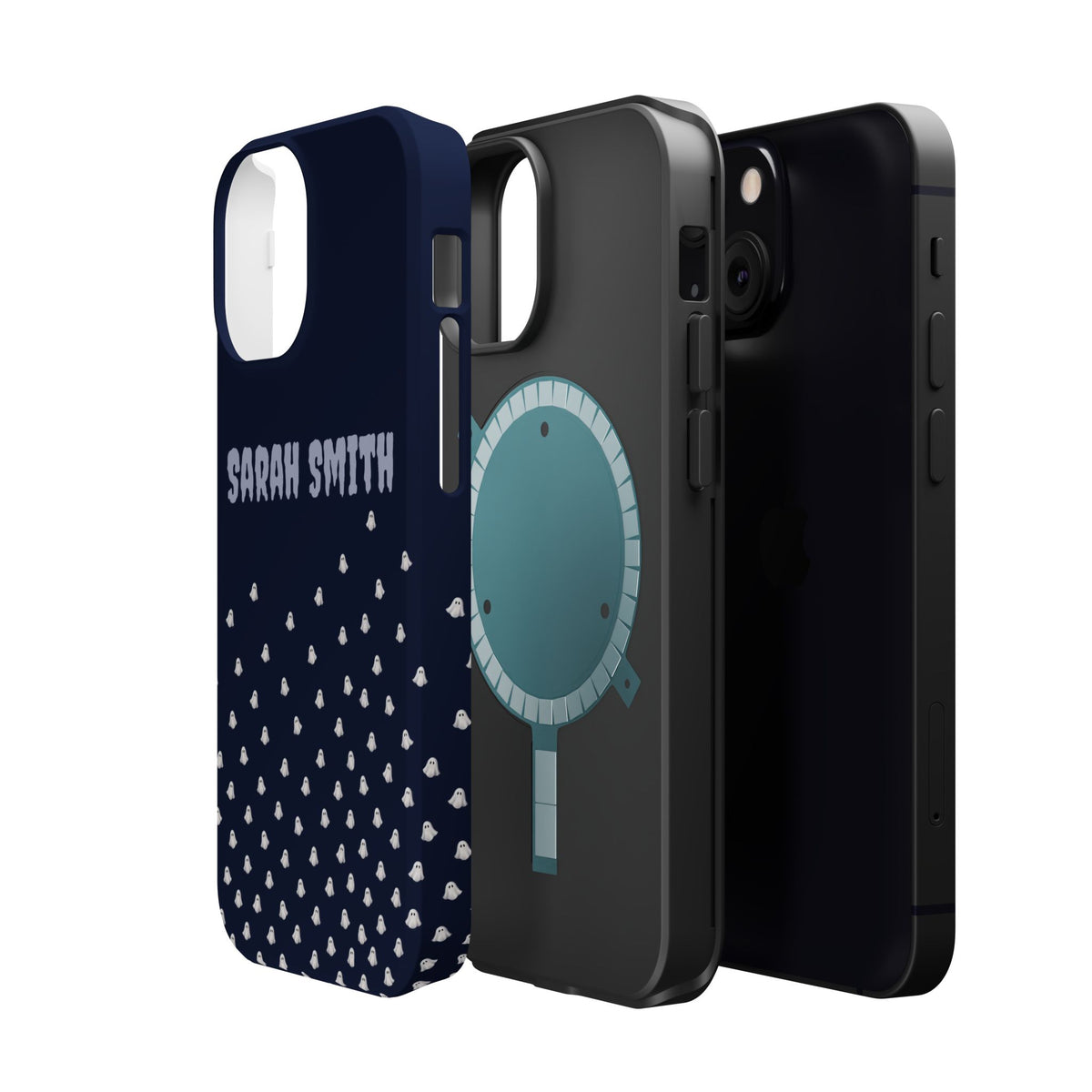 Halloween Ghost Magnetic Impact Phone Case — Custom Name