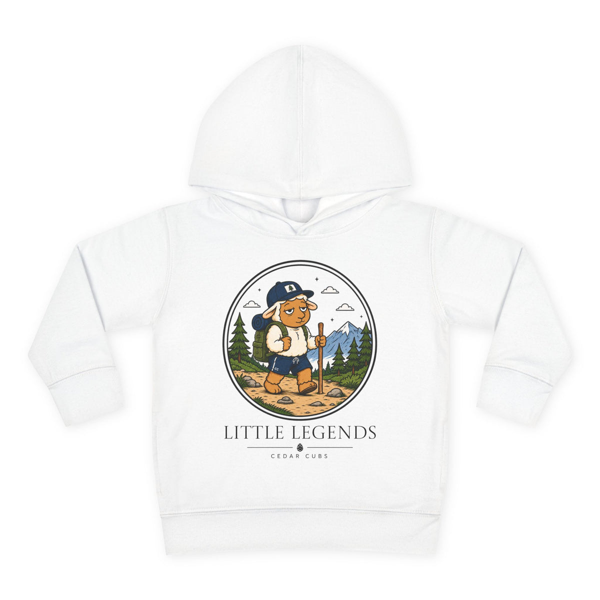 Toddler Hoodie — 'Little Legends' Hiker Design | Cedar Cubs Personalized Pullover