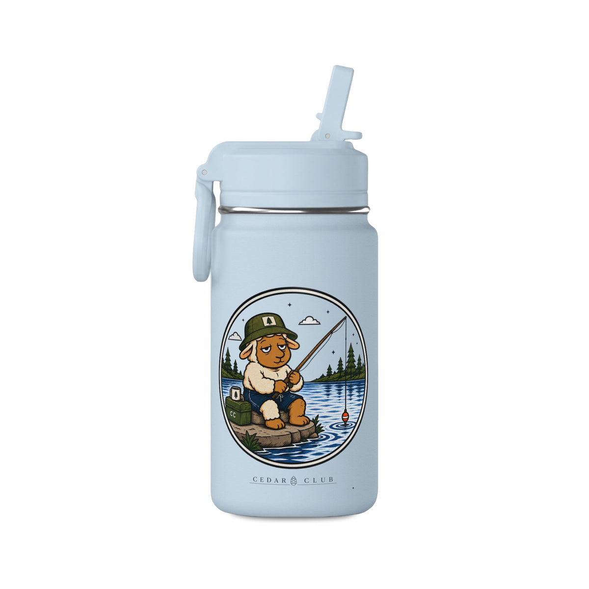 Fisher Sheep Mini Water Bottle — 14oz Kids/Travel Bottle