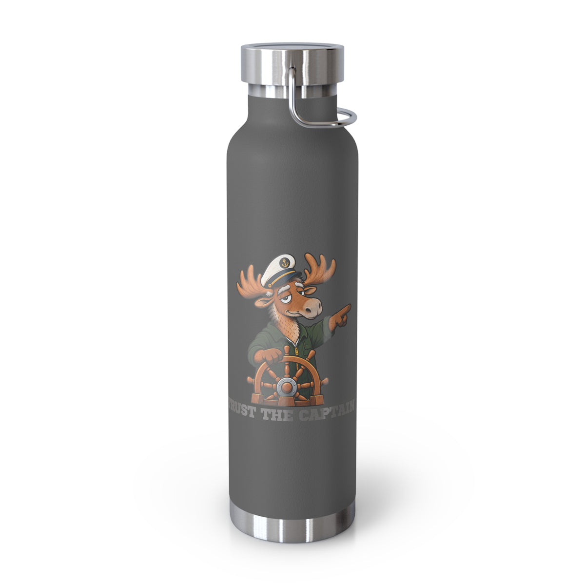 Copper Vacuum Insulated Bottle, 22oz - Trust the Captain