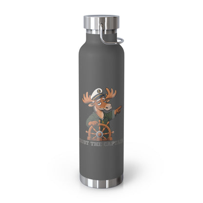 Copper Vacuum Insulated Bottle, 22oz - Trust the Captain