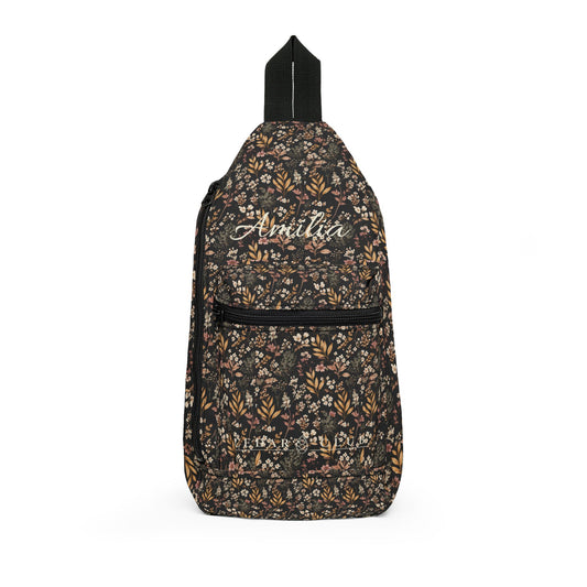 Floral Vintage Sling Bag – Personalized Crossbody Backpack