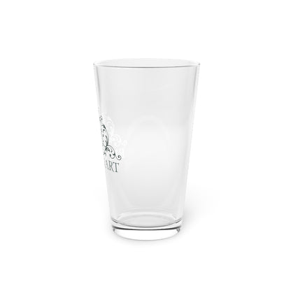 Monogram Pint Glass – 16oz Crest Beer Glass