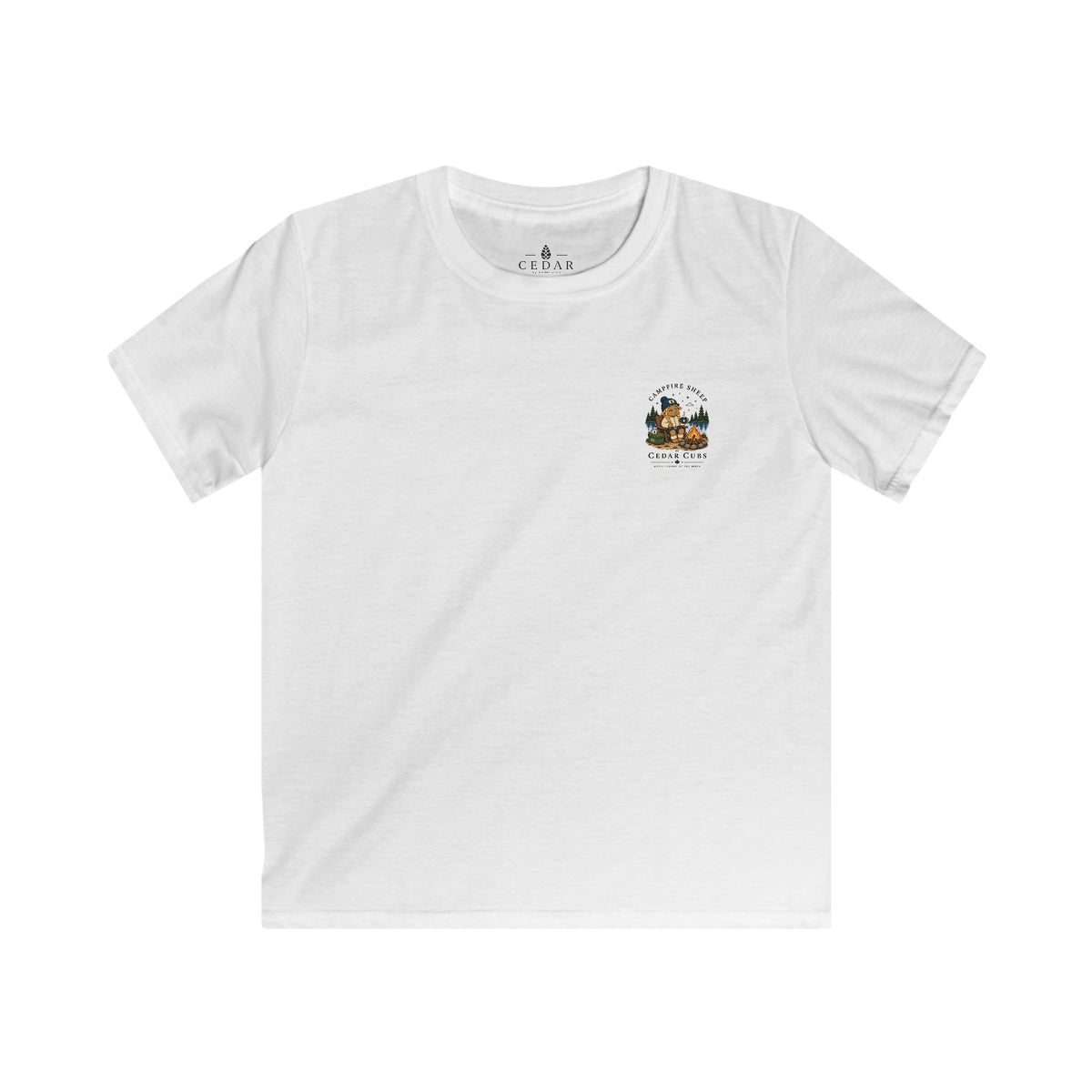 Cozy Campfire Sheep Kids T-shirt