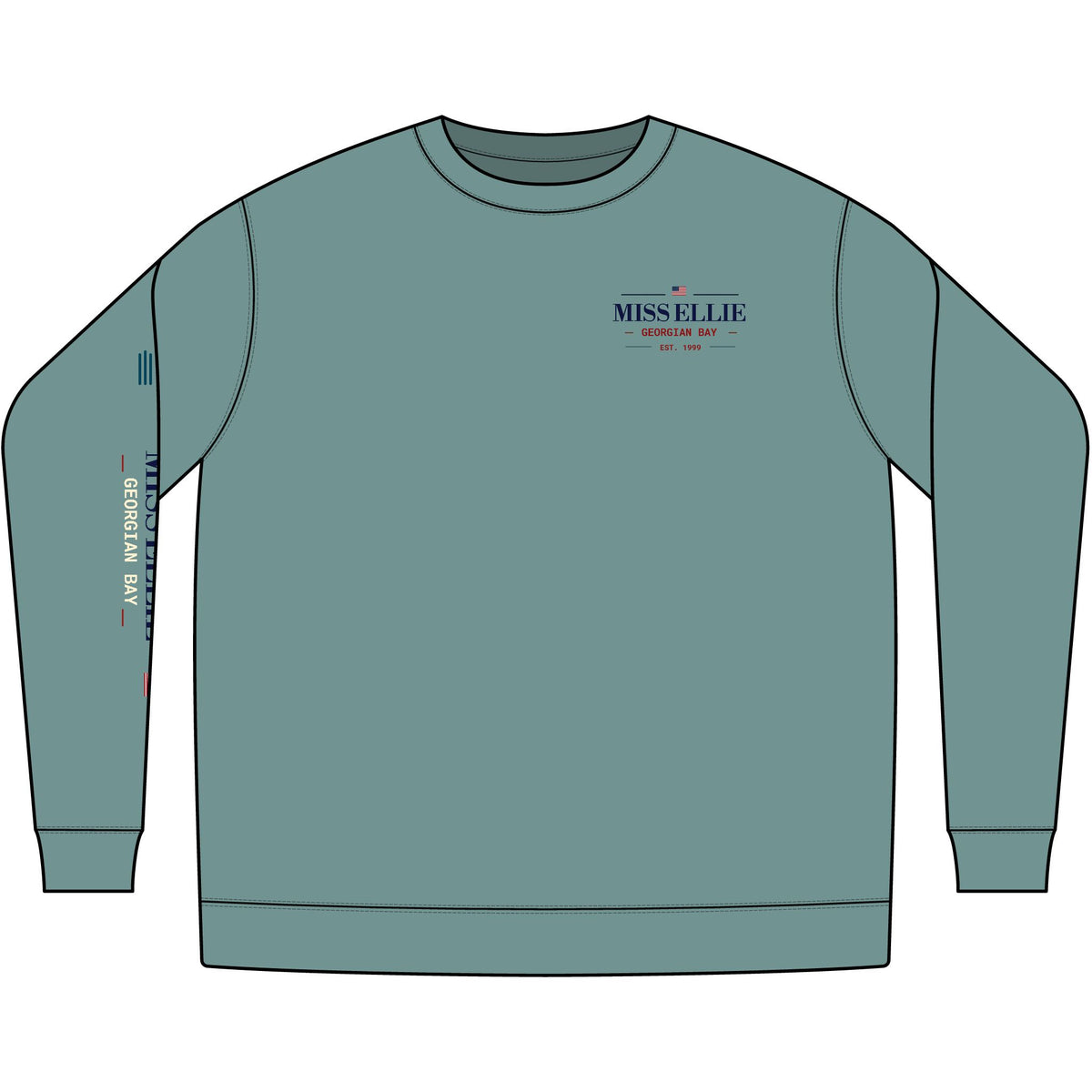 Cedar Club Crewneck Sweatshirt — Vintage Lakeboat Cabin Graphic