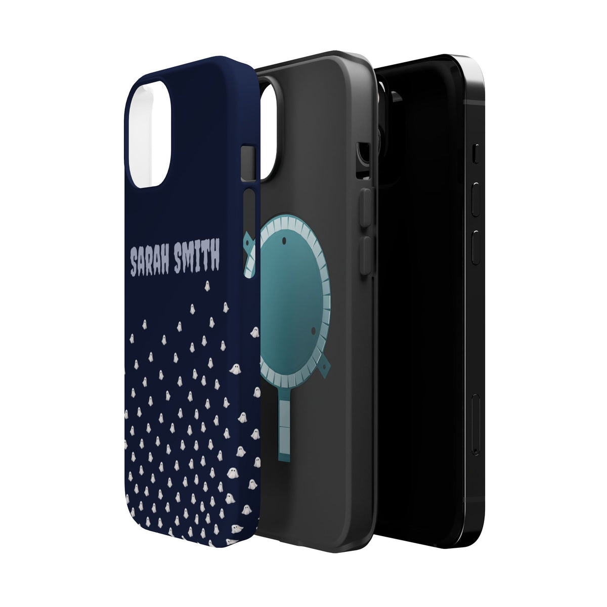 Halloween Ghost Magnetic Impact Phone Case — Custom Name
