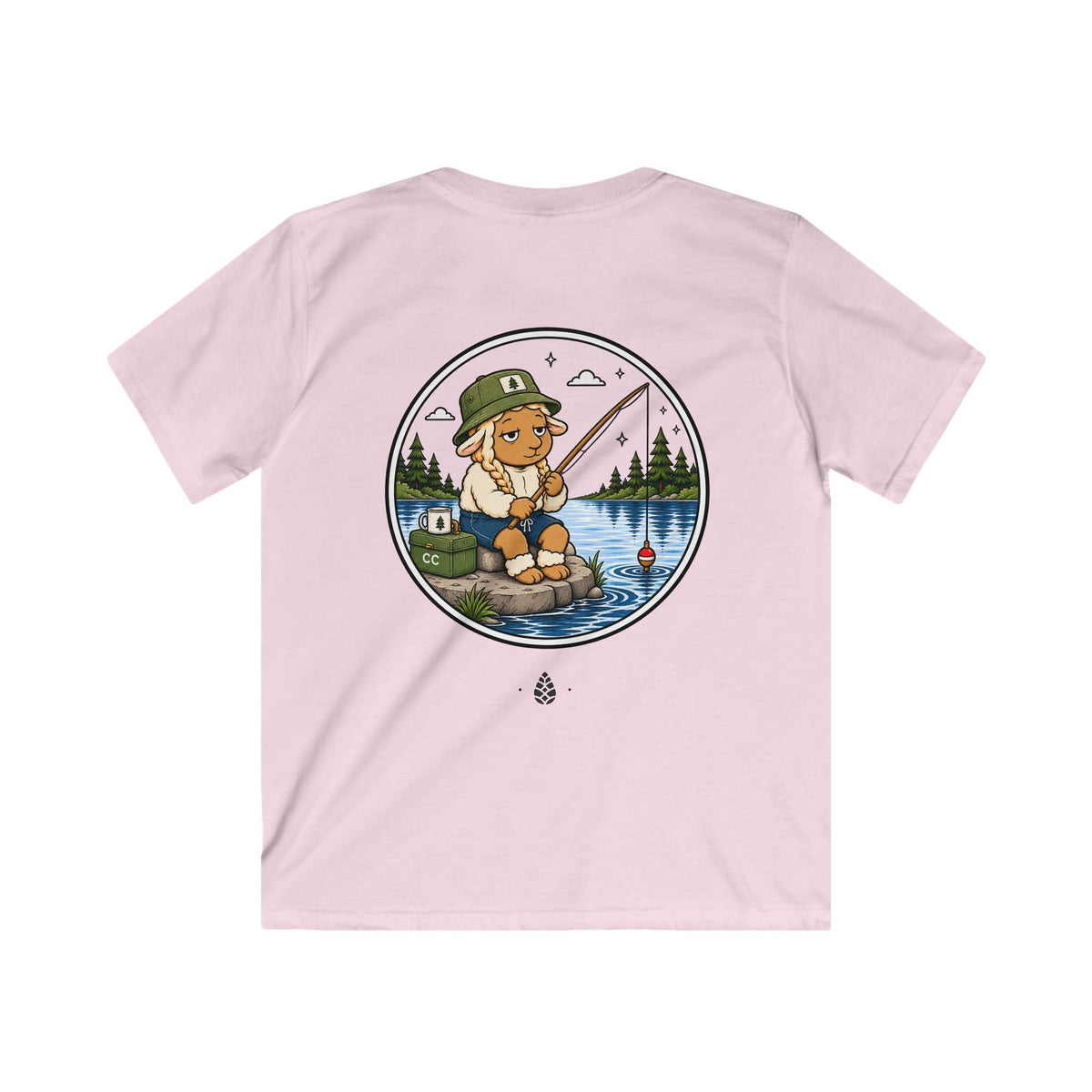 Fishing Sheep Kids T-shirt