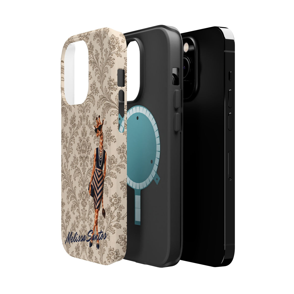 Personalized Giraffe Phone Case — Leopard Print Magnetic Impact-Resistant