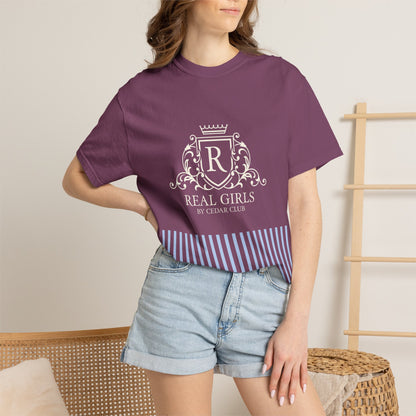 Blue Stripe Crest Graphic T-Shirt