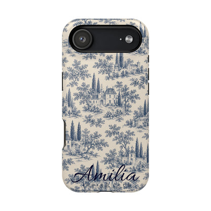 Personalized Toile Magnetic Phone Case — Impact‑Resistant, MagSafe Compatible