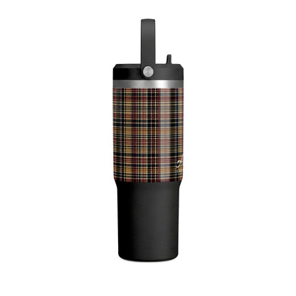 Plaid 32oz Nomad Tumbler — Insulated Travel Mug with Personalized Script